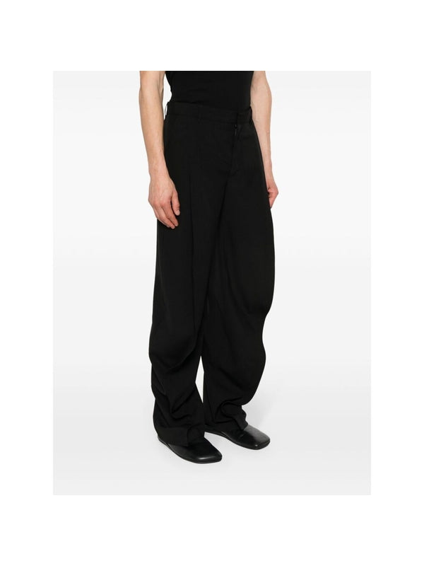 Pleated Detail Straight Pants