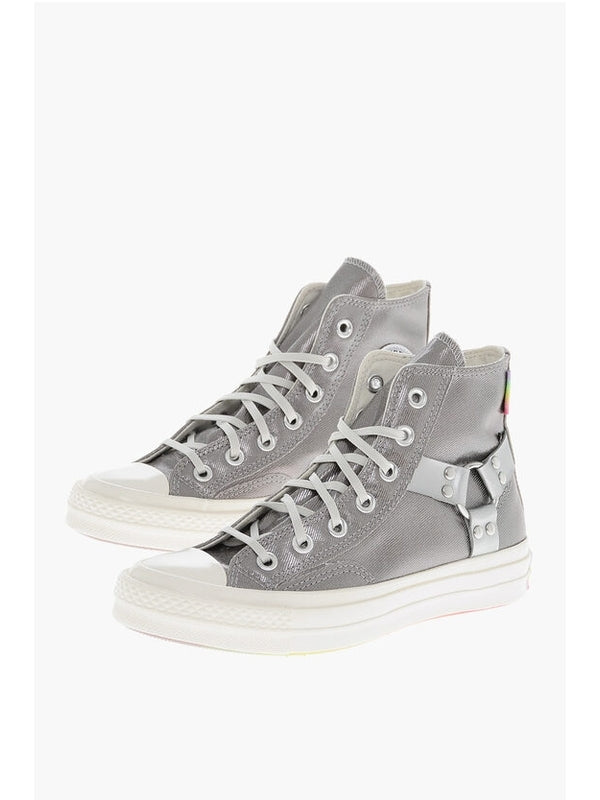 Converse Silver High Top Sneakers