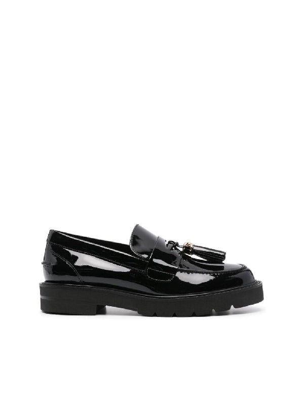 Tassel Detail Patent Leather Loafers