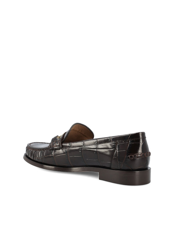 Vara Chain Leather Loafers