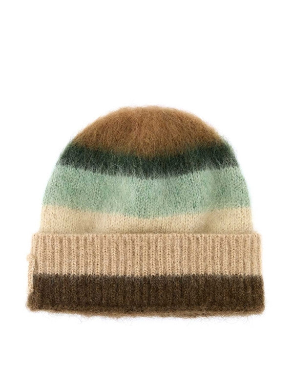 Stripe Mohair Beanie