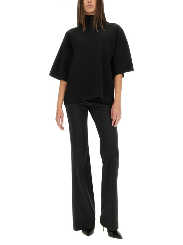 High Neck Viscose Blend Blouse
