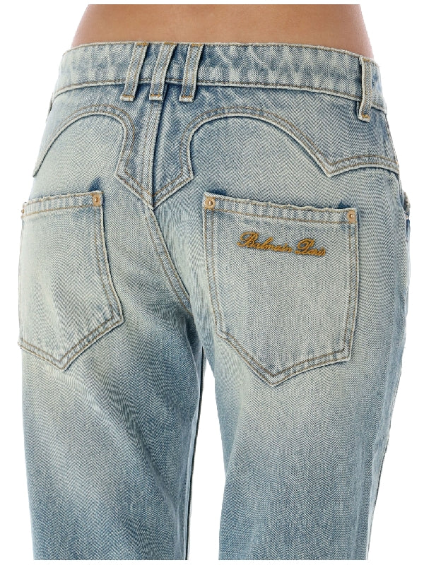 Western Boot Cut Washing Denim Pants