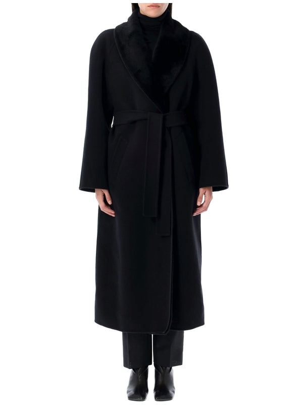 Wool Silk Wrap Coat