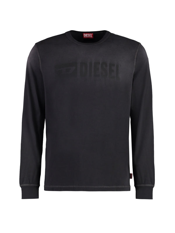 Adjust Logo Cotton Long Sleeve Top