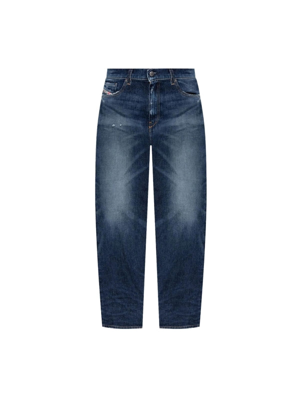 Washed Cotton Denim Pants