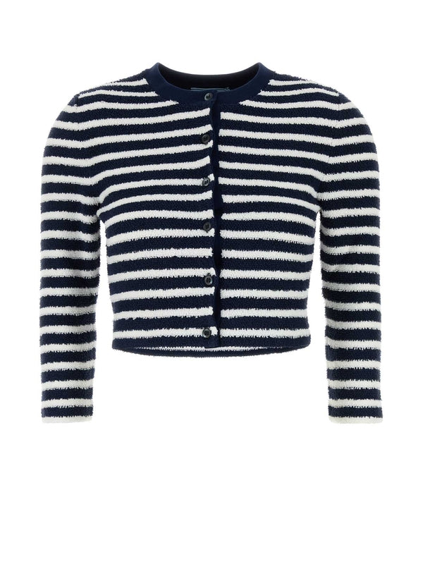 Back Triangle Patch Stripe Cardigan