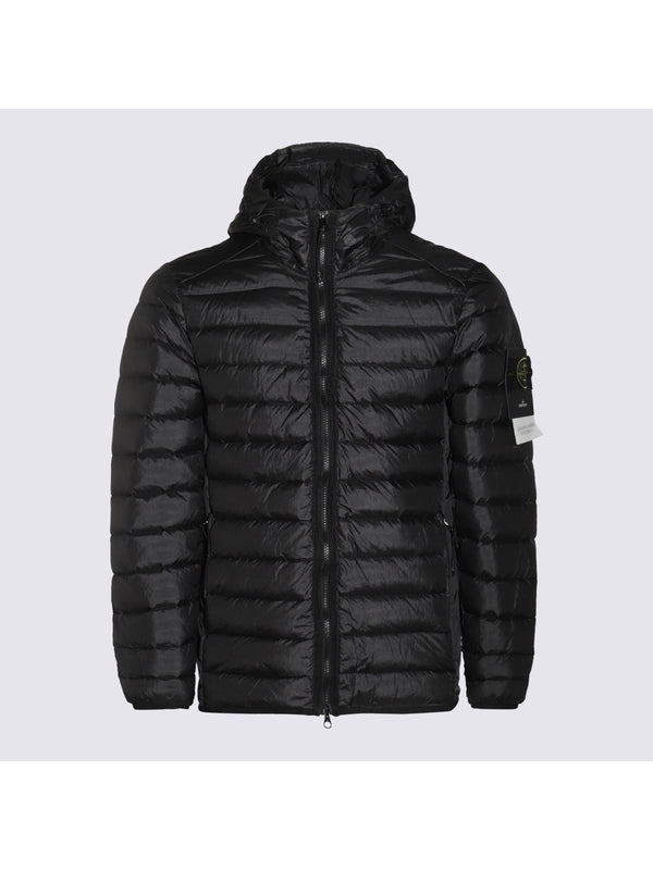 Wappen Patch Nylon Hood Padded Jacket