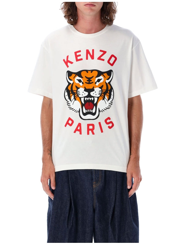 KENZO - Lucky Tiger Printing Short Sleeve T-Shirt - Jente