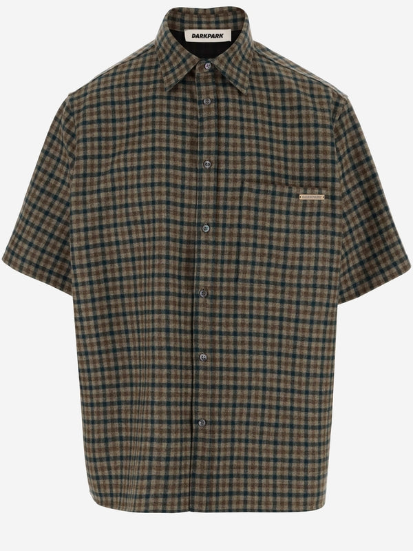 Wool Cashmere Check Shirt