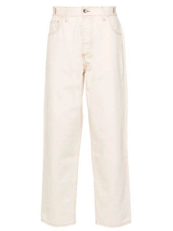 Back Logo Patch Stitch Denim Pants