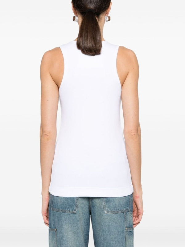 4G Logo Cotton Sleeveless Top