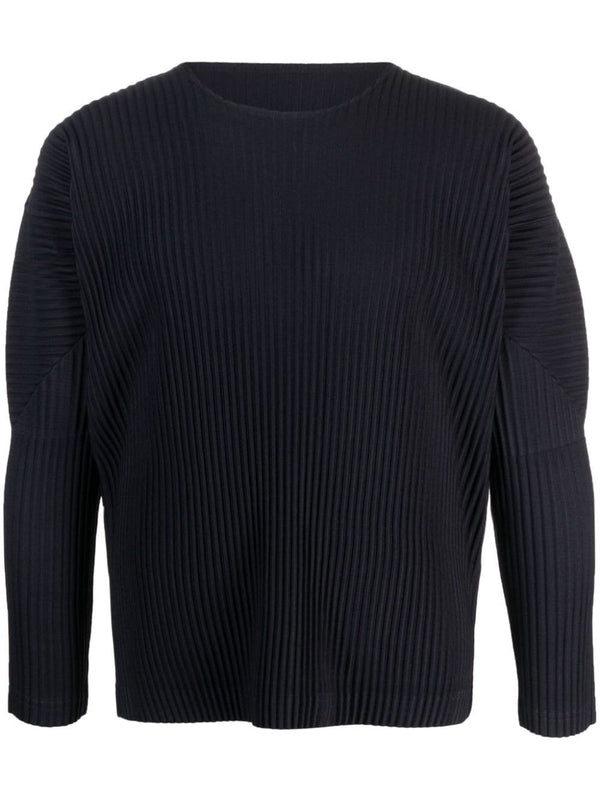 Pleats Long Sleeve Top