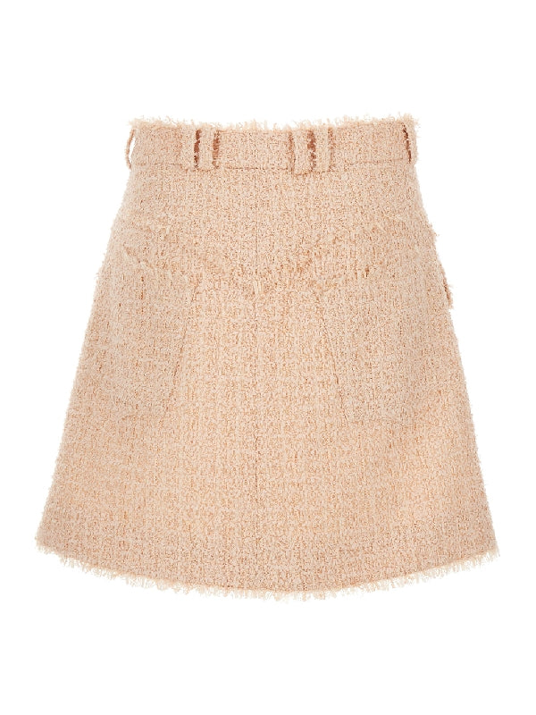 Western Tweed Mini Skirt