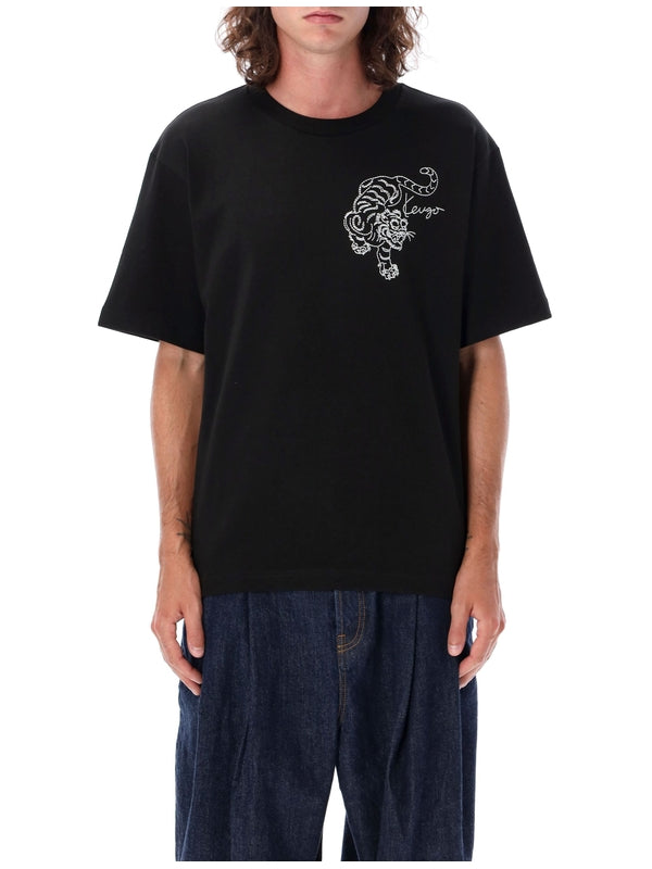 KENZO - Star Tiger Embroidery Short Sleeve
  T-Shirt - Jente