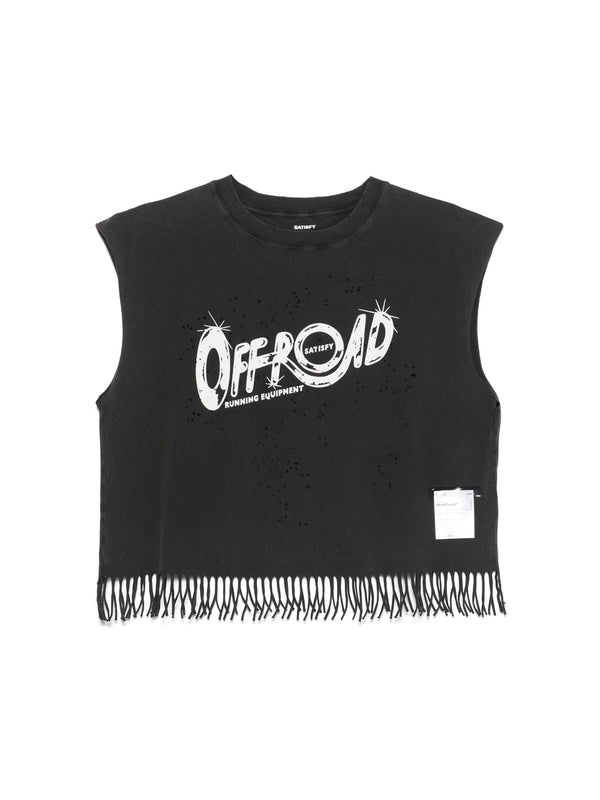 MOTHTECH Cropped Fringe Sleeveless Top