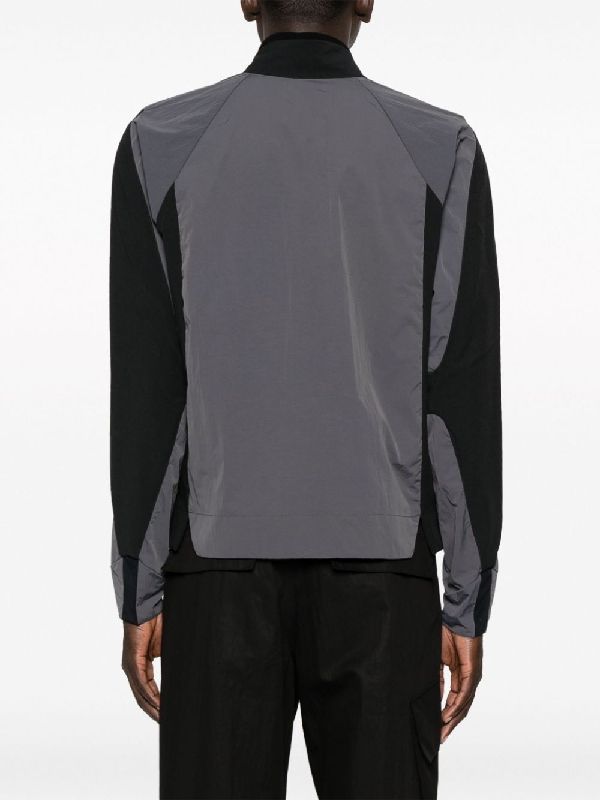 Panel High-Neck Nylon Jacket