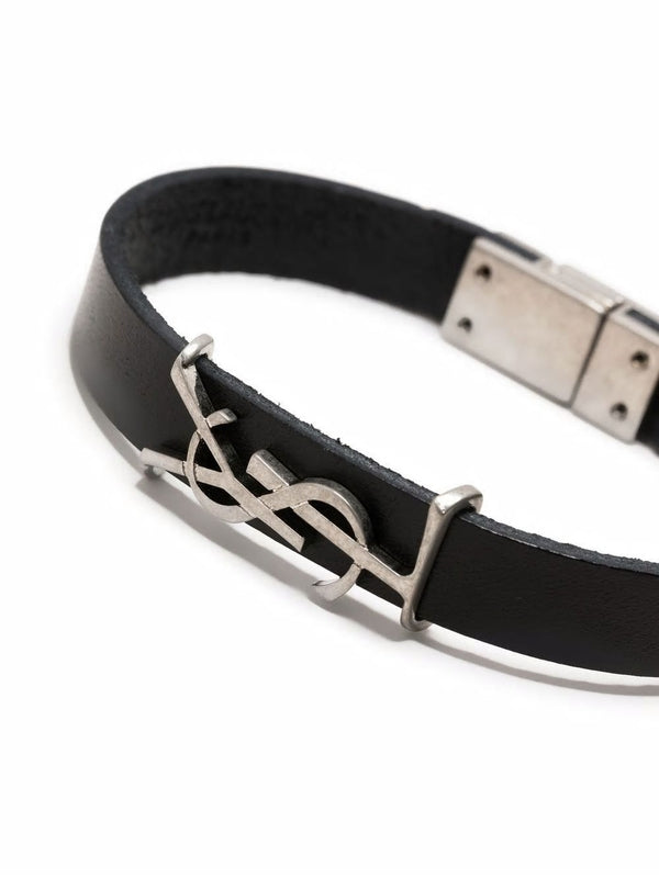 Cassandra Monogram Leather
  Bracelet