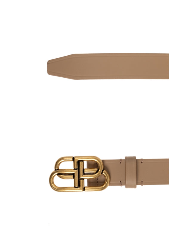 Bb Buckle Leather Belt