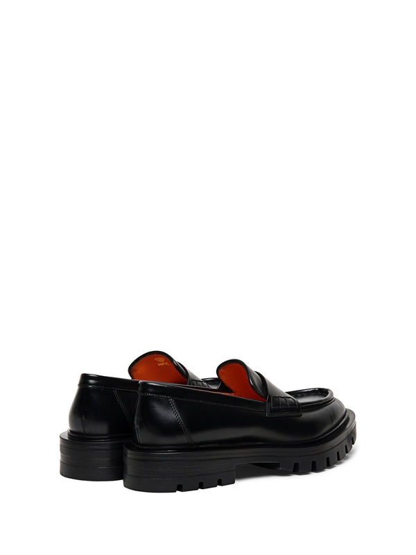 Black Leather Penny Loafer