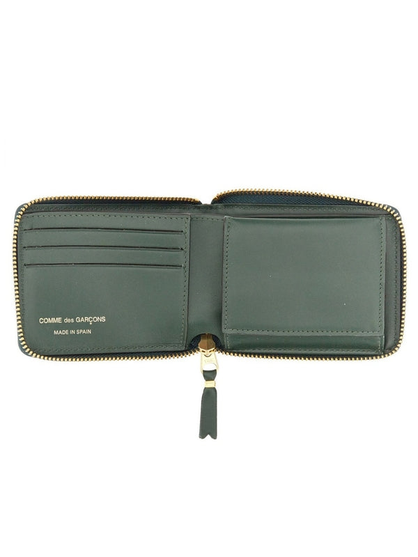 Zipper Around Leather Wallet