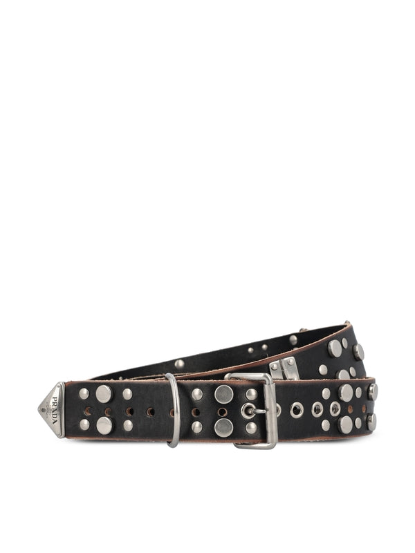 Stud Detail Leather Belt