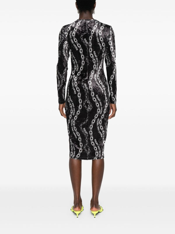 Allover Print Midi Dress