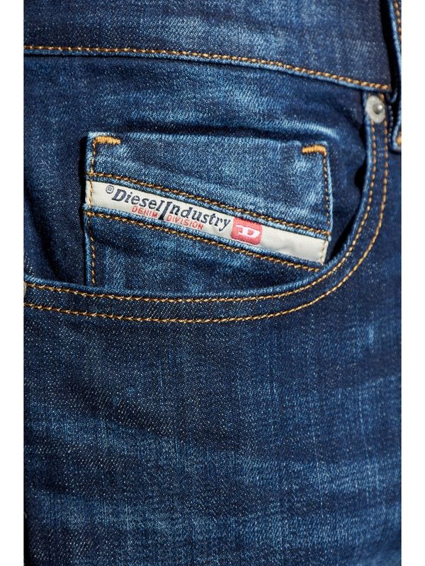 Washing Detail Cotton Denim Pants