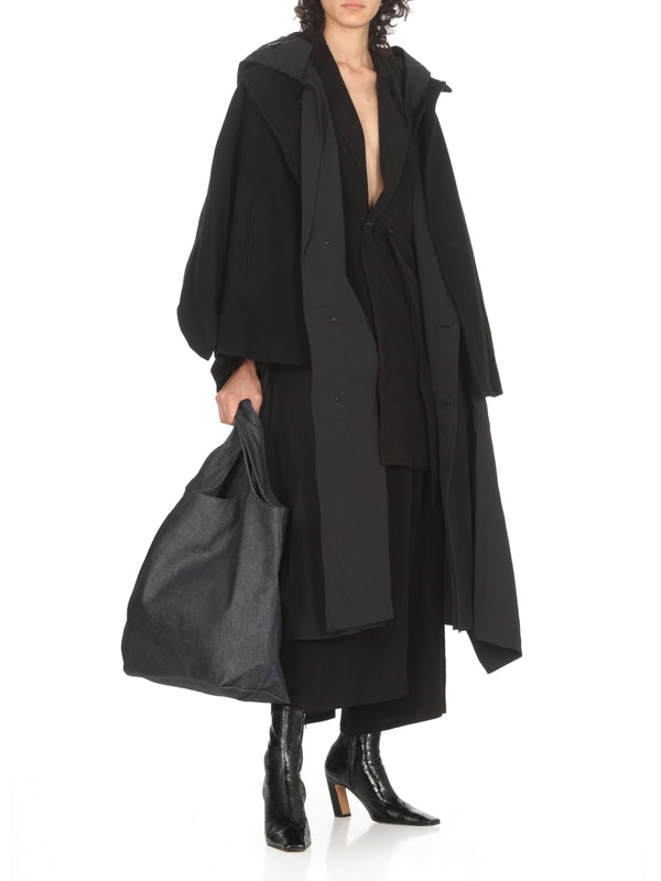 Asymmetric Button Single Coat