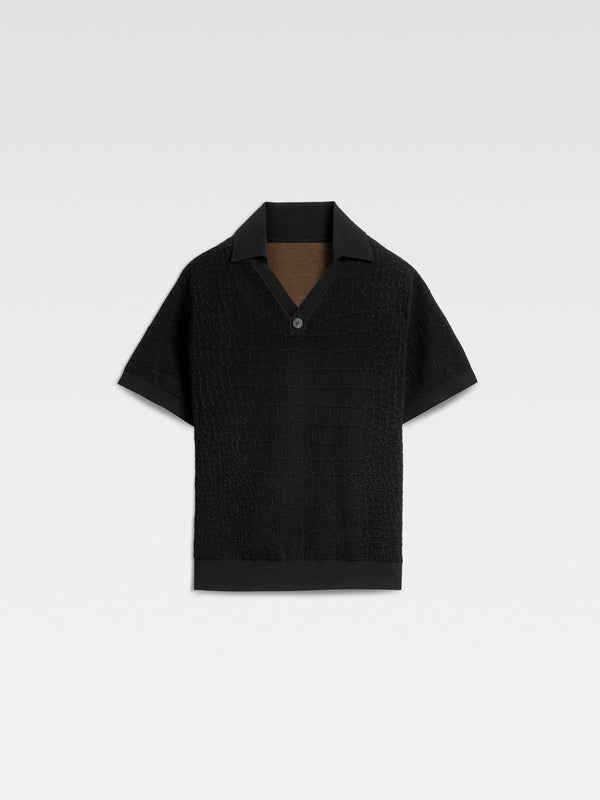 Scala Croco Effect Polo Shirt