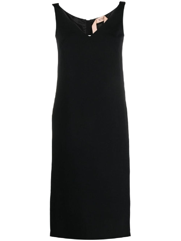 V-Neck Midi Dress