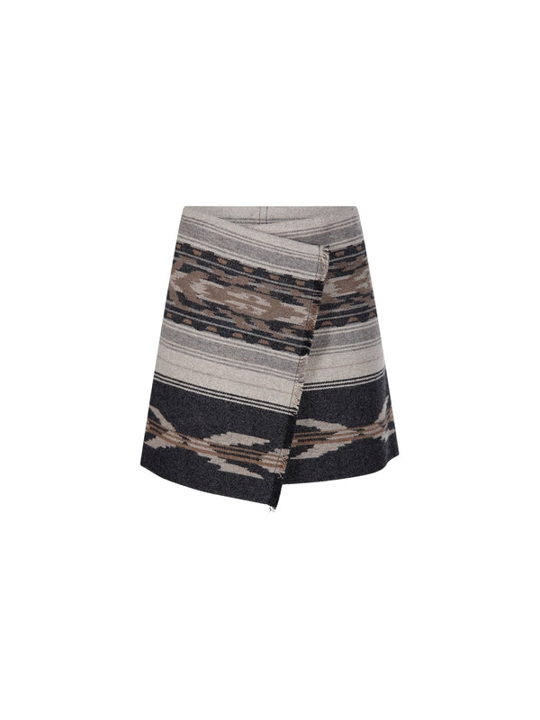 ADELAIDE Jacquard Wrap Skirt