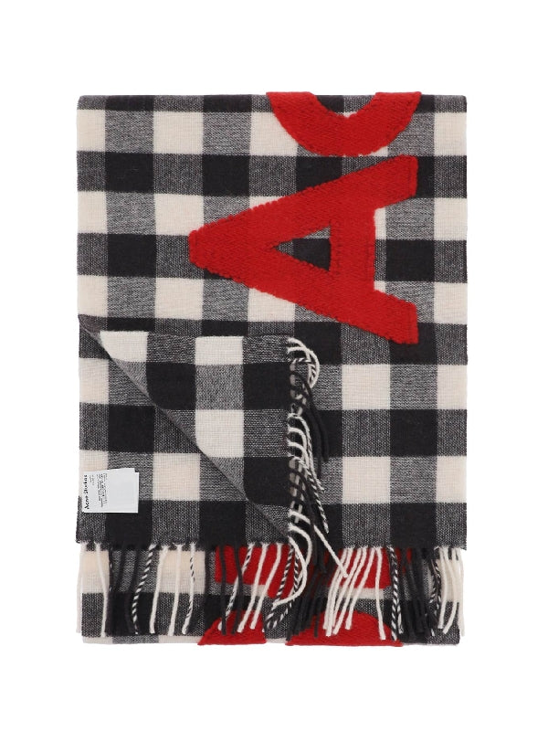 Check Logo Fringe Scarf - Jente