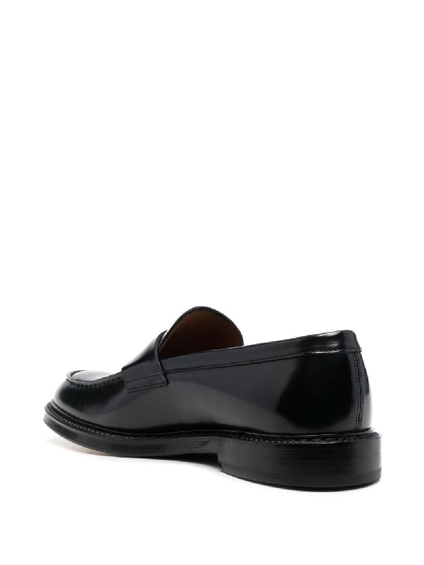 Black Leather Penny Loafers