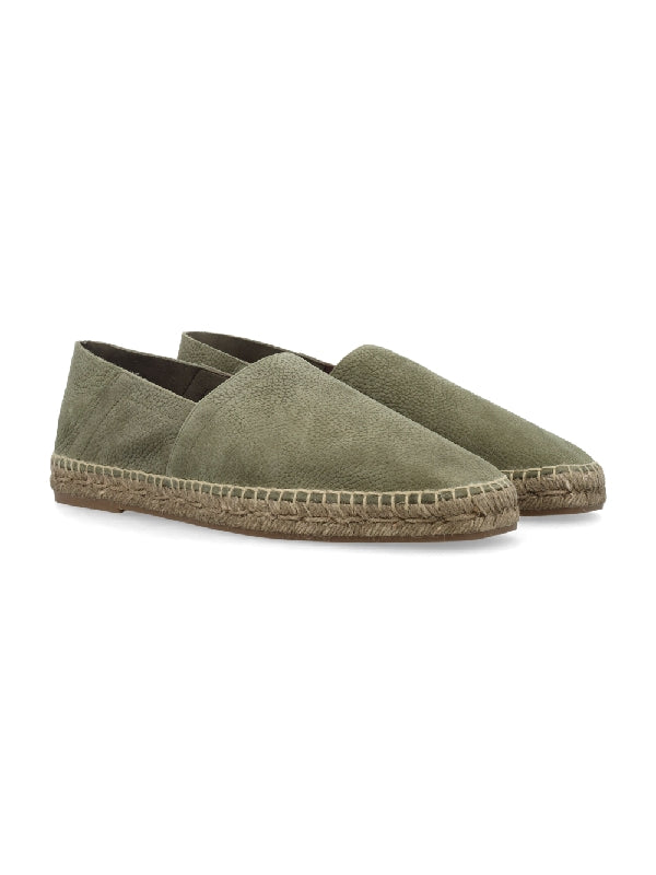 Grain Leather Espadrille Loafer