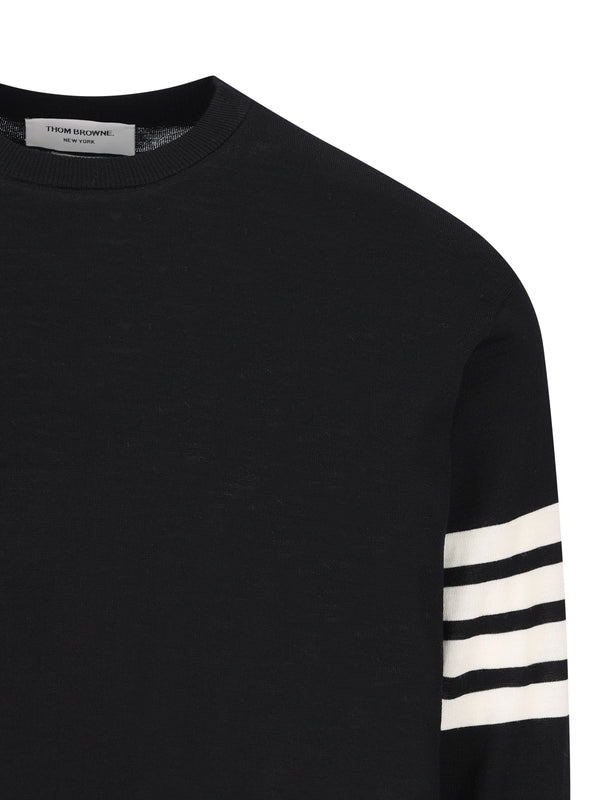 4-Bar Crewneck Wool Knit