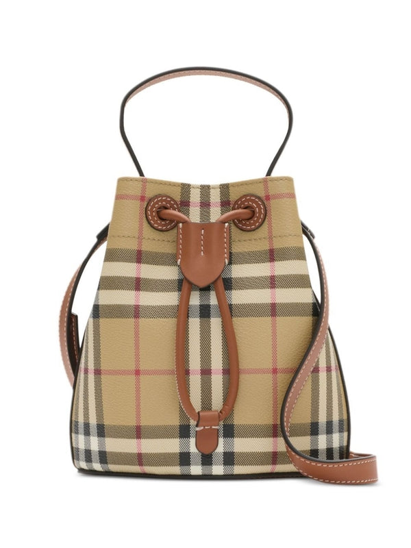 Check Pattern Bucket Bag