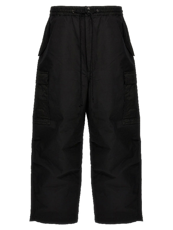 Black Drawstring Cargo Pants