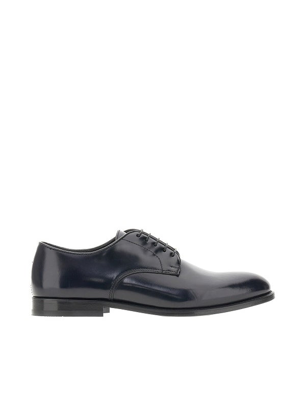 Black Leather Derby Shoes
