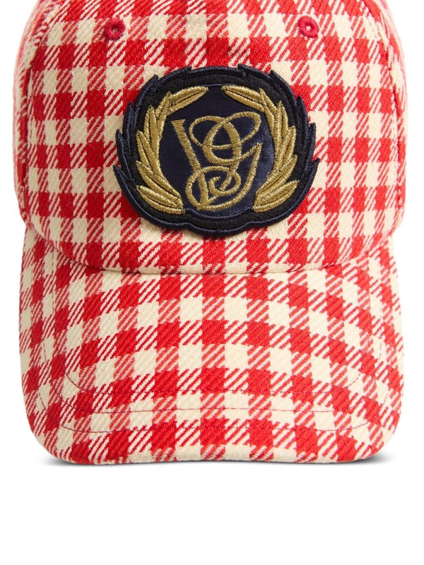 Valentino Red Checked Cap