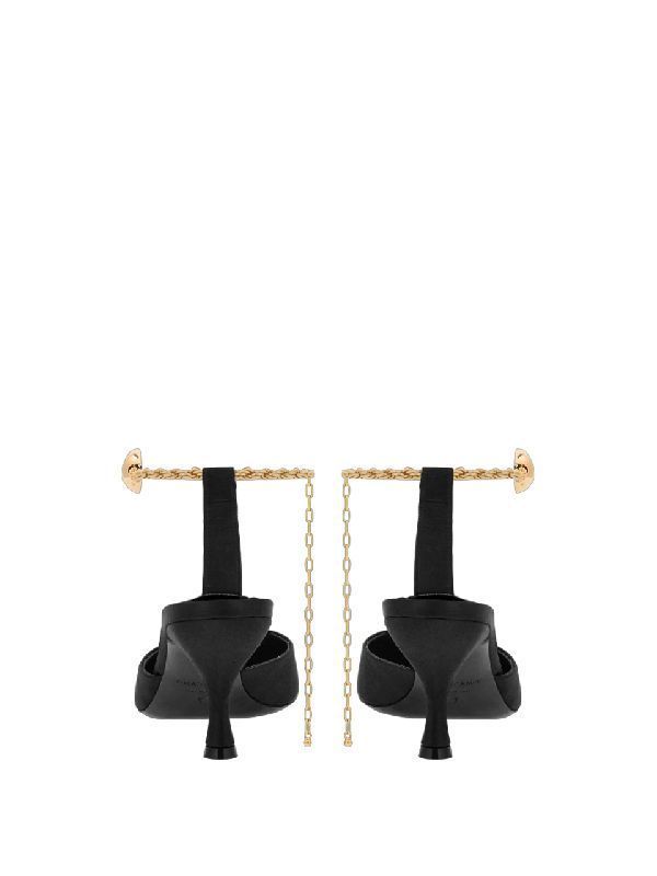 Chain Strap Slingback Heels