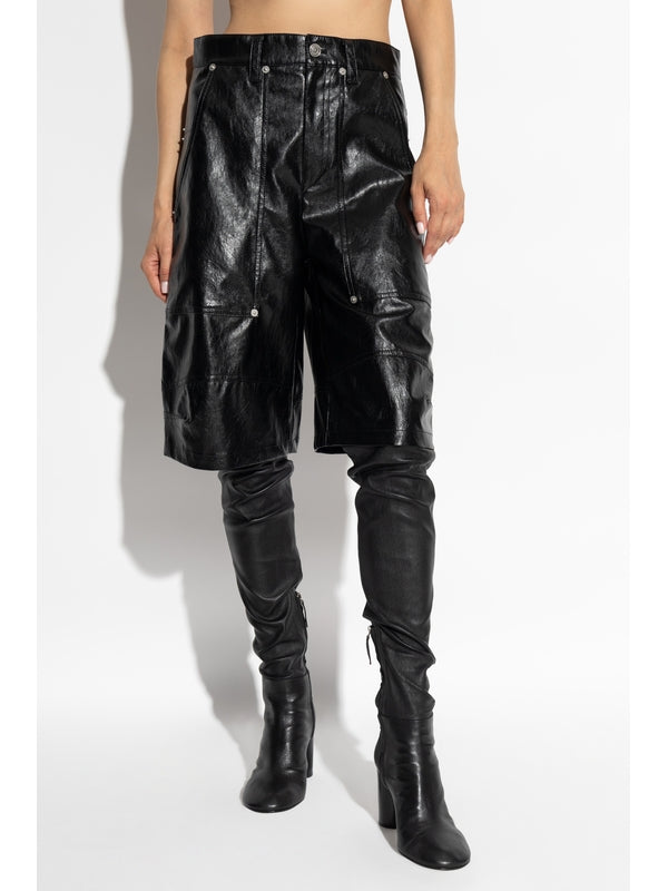 Azilia Fake
  Leather Bermuda Shorts