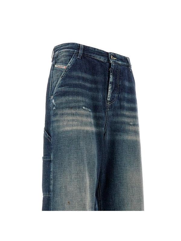 Wide Washing Cotton Denim