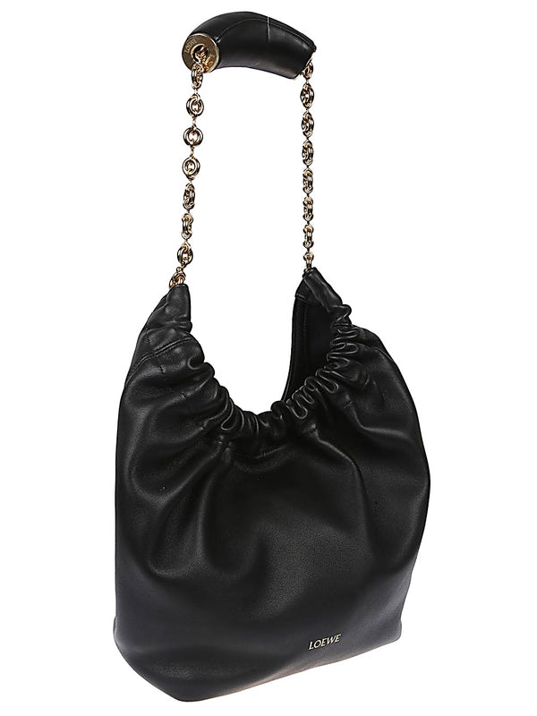 Small Leather Squeeze Bag