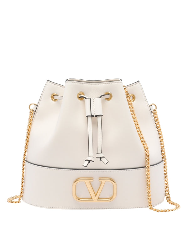 Valentino White Bucket Bags