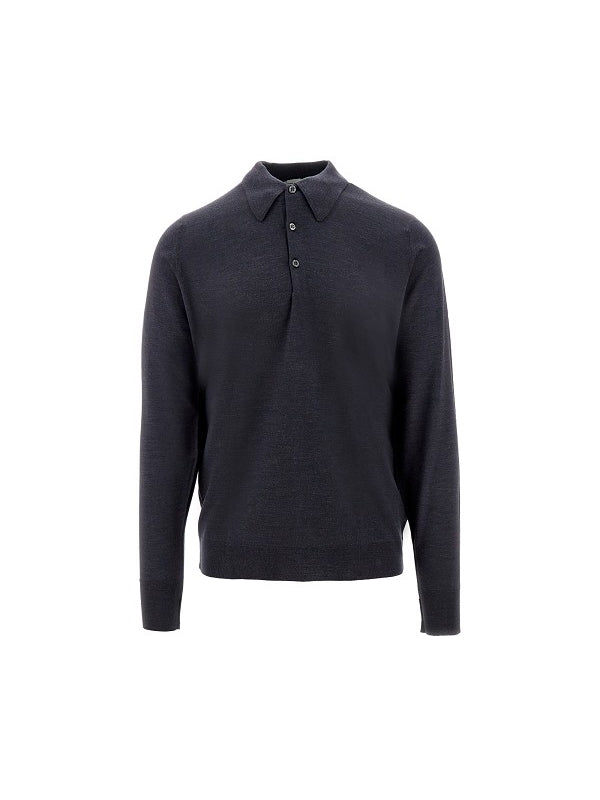 Long Sleeve Polo Knit