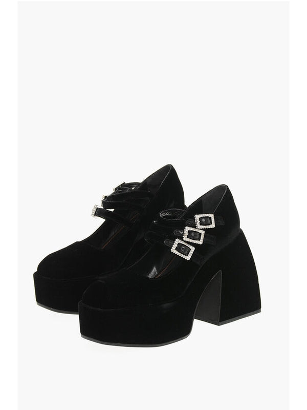 Nodaleto Black Sandal Heels