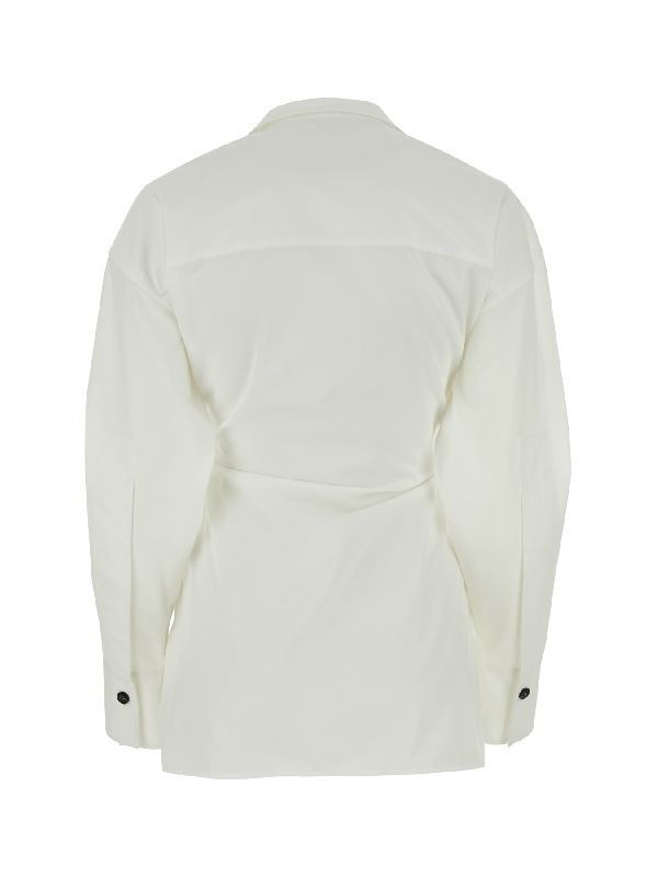 White Wrap Detail Shirt