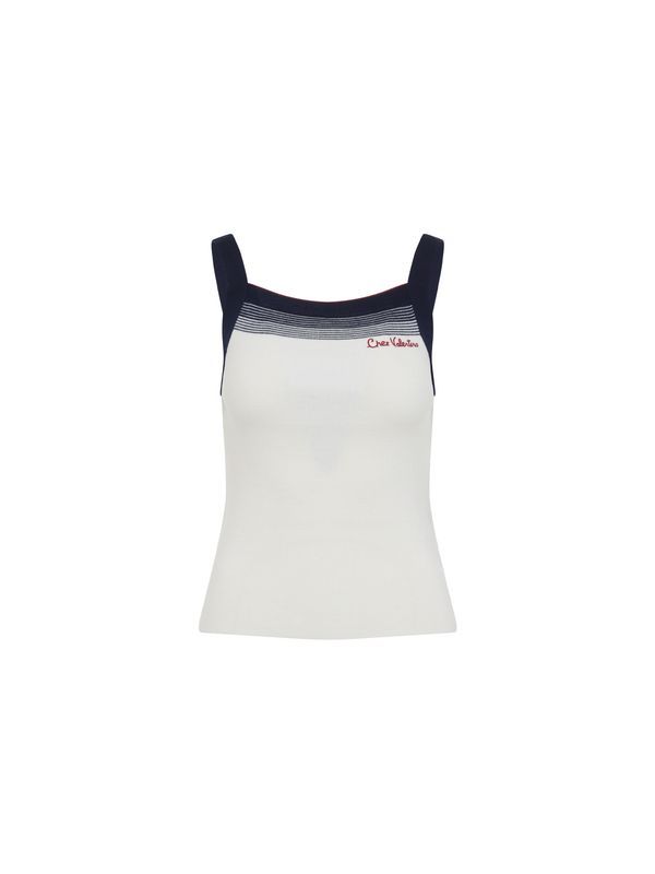 Valentino White Sleeveless Top