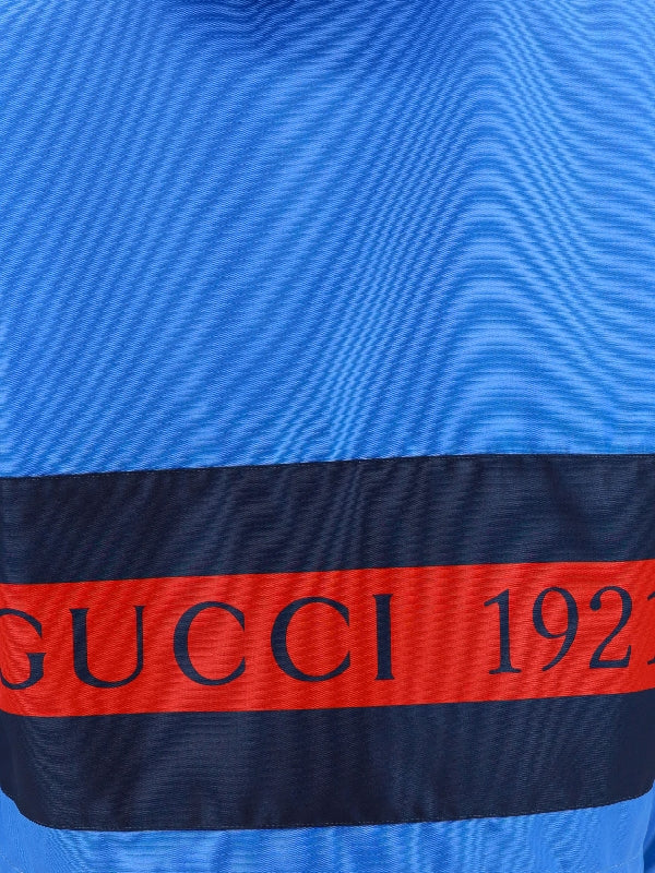 Back Logo Nylon Hoodie Jacket